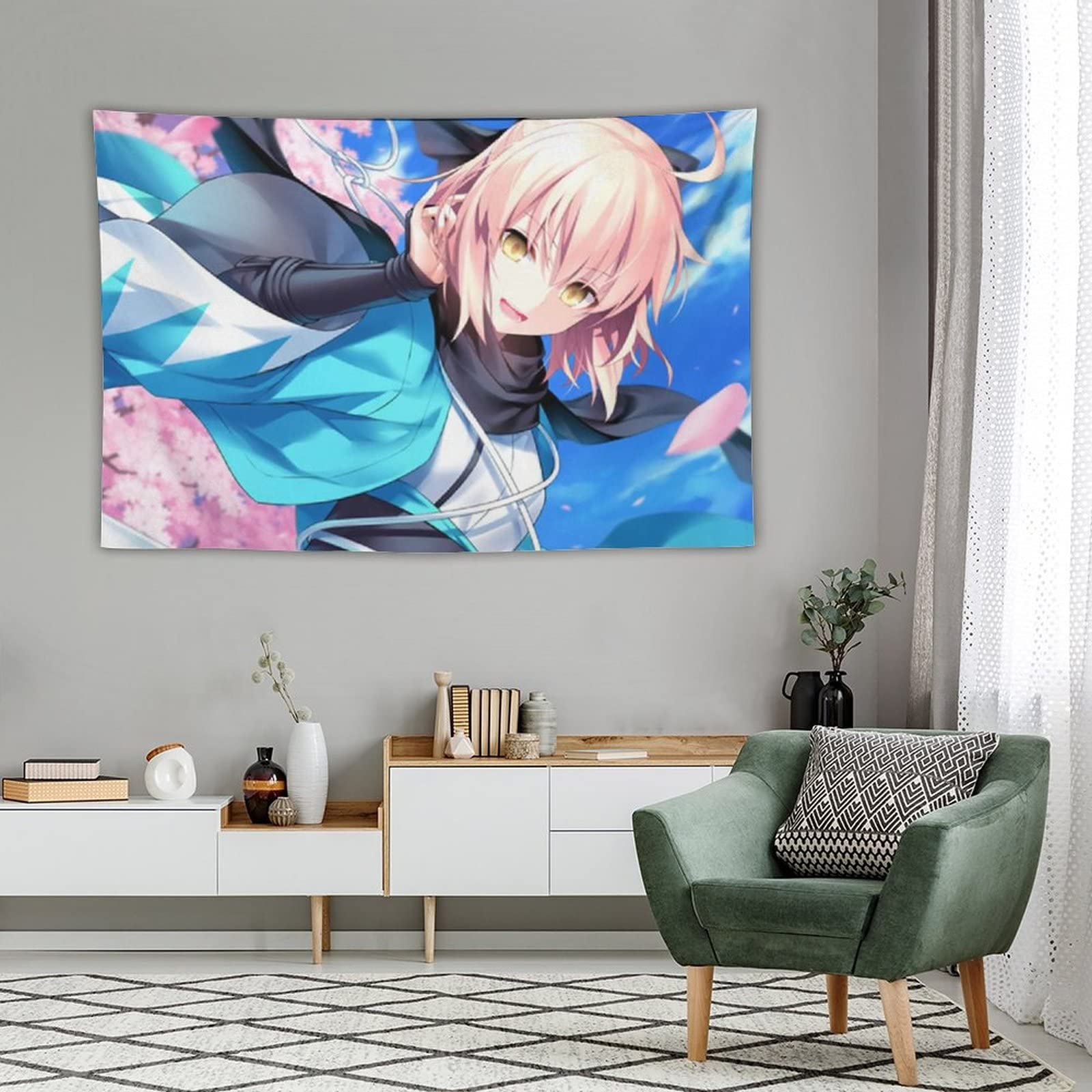Amazon.co.jp: タペストリー かわいいアニメ柄 FGO 沖田総司 壁