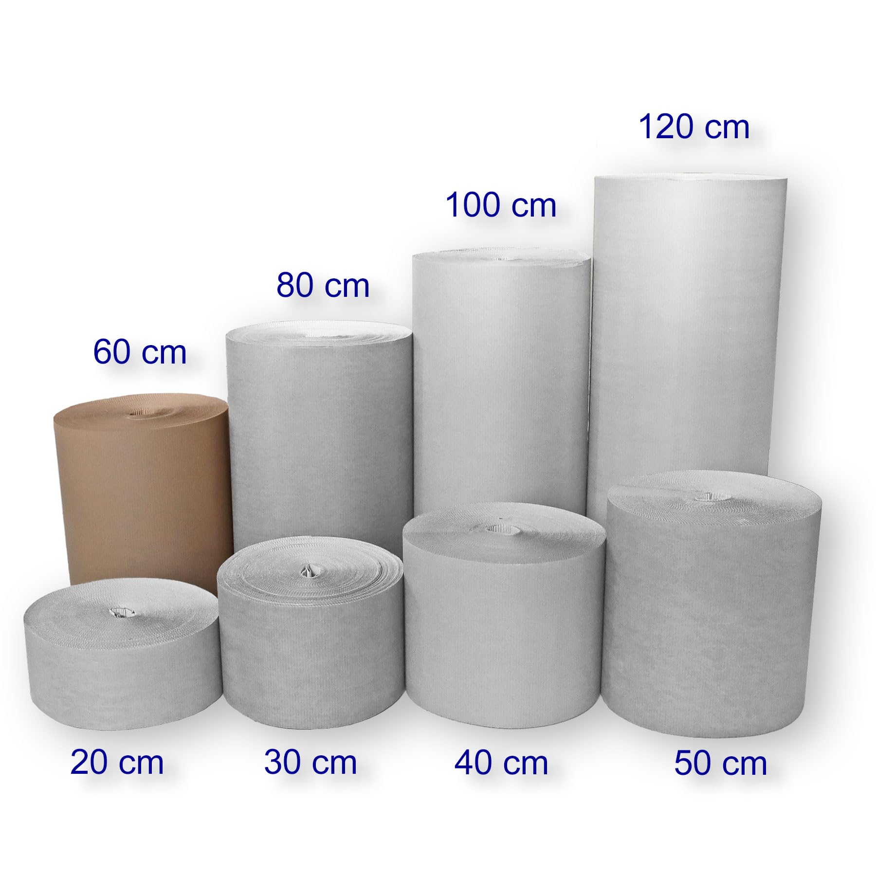 1 Rolle Rollenwellpappe stark | Breite: 60cm | Länge: 70m | ausgezeichnete Polsterwirkung | Verpackung, Schutz, Ausfüllen von empfindlichen Waren | wiederverwendbar | umweltfreundlich | recyclebar