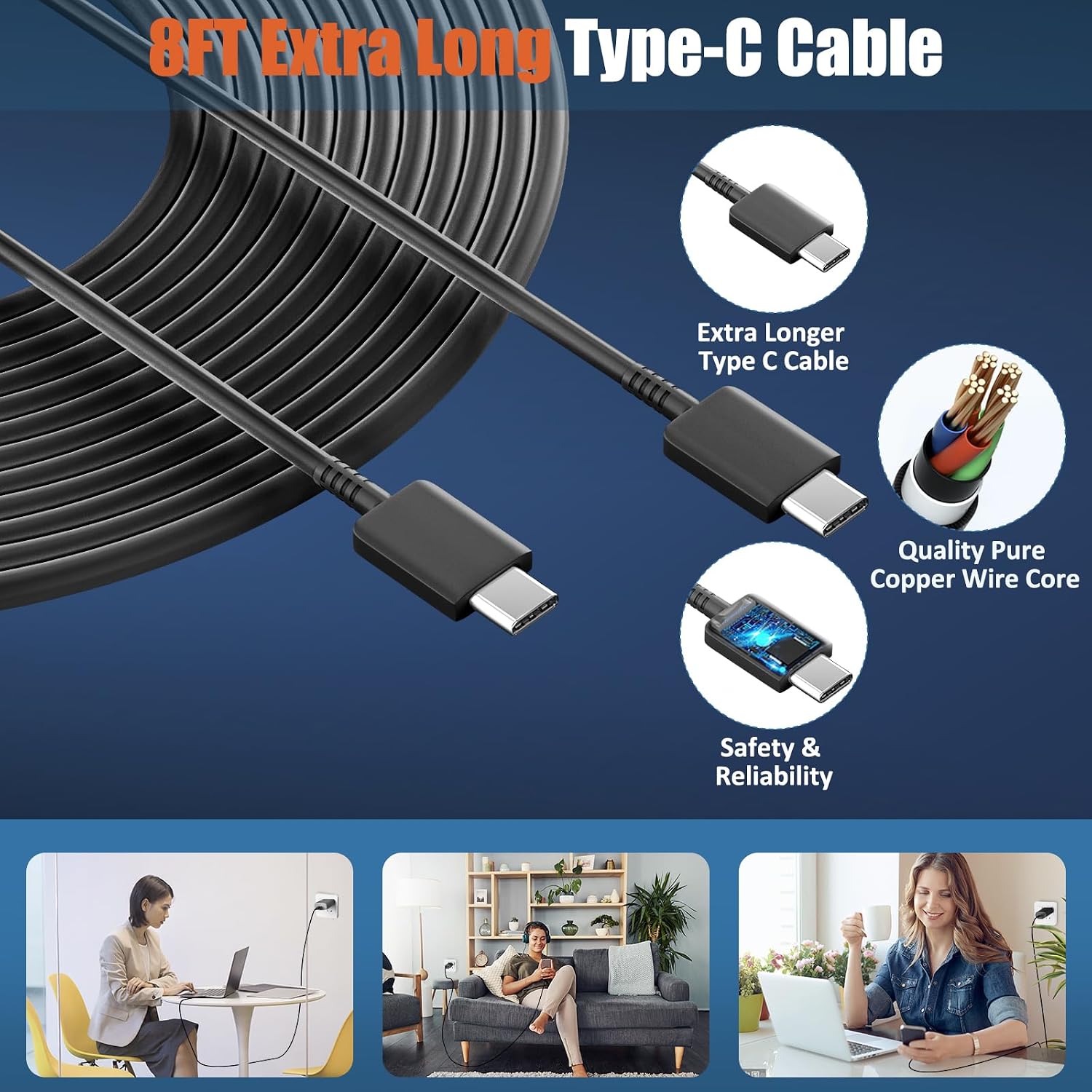 iPhone 16 15 17 Pro Max Charger 30W Type C Chargers USB C Fast Charger Block iPhone 16 Chargers Fast Charging with 8FT C Charging Cable for iPhone 17/17 Pro Max/16/16 Pro Max/15/15 Pro/iPad/Samsung