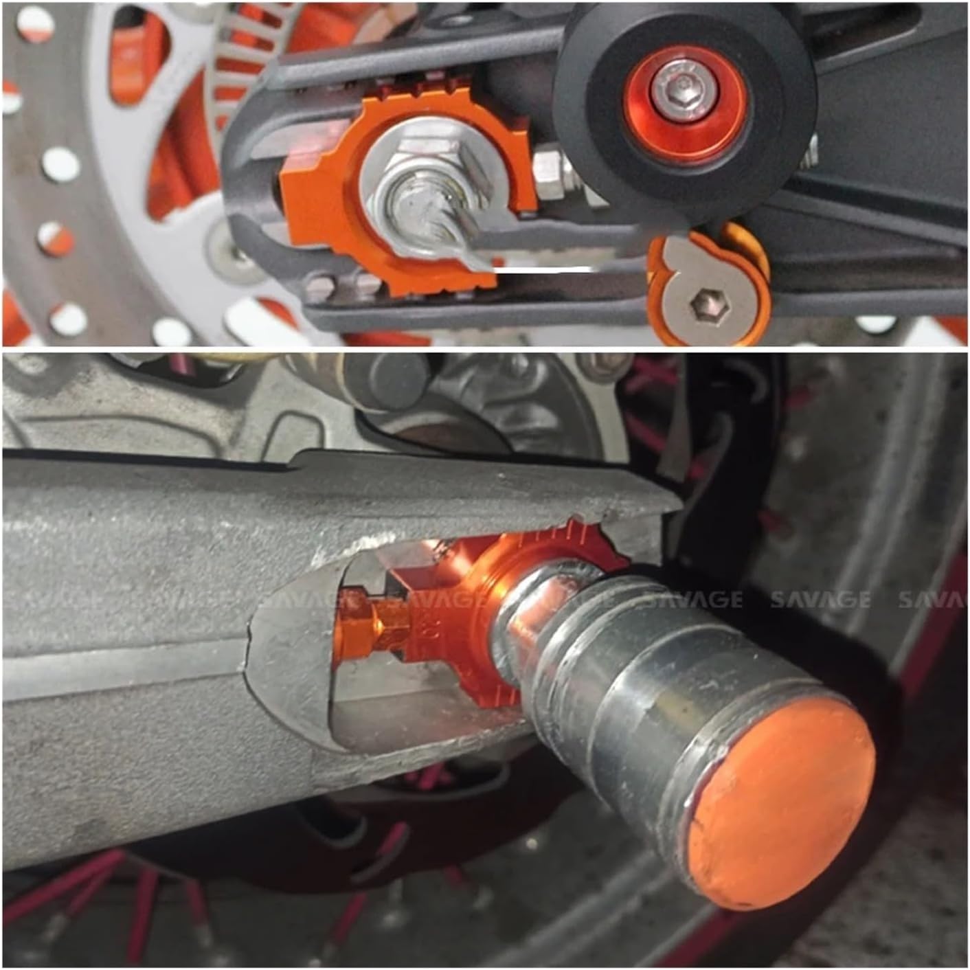 For EXCF EXC 525 500 450 400 350 300 250 200 125 SX SXS XCW MXC Chain Adjuster Regulator Sliders Motorcycle Axle Block Tensioner