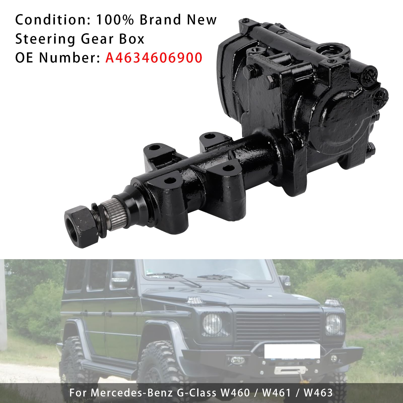 Bruce & Shark Steering Gear Box A4634606900 pourMercedes-Benz G-Class W460 W461 W463 2007-2018, Direct Replacement Steering Gear Box