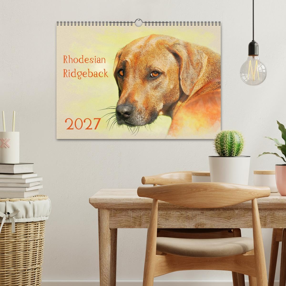 CALVENDO - Rhodesian Ridgeback 2027 (Wandkalender 2027 DIN A3 quer), Monatskalender: Zwölf wunderschöne, großformatige Bilder von Rhodesian Ridgebacks im einzigartigen Aquarell-Design, die wir mit Lie