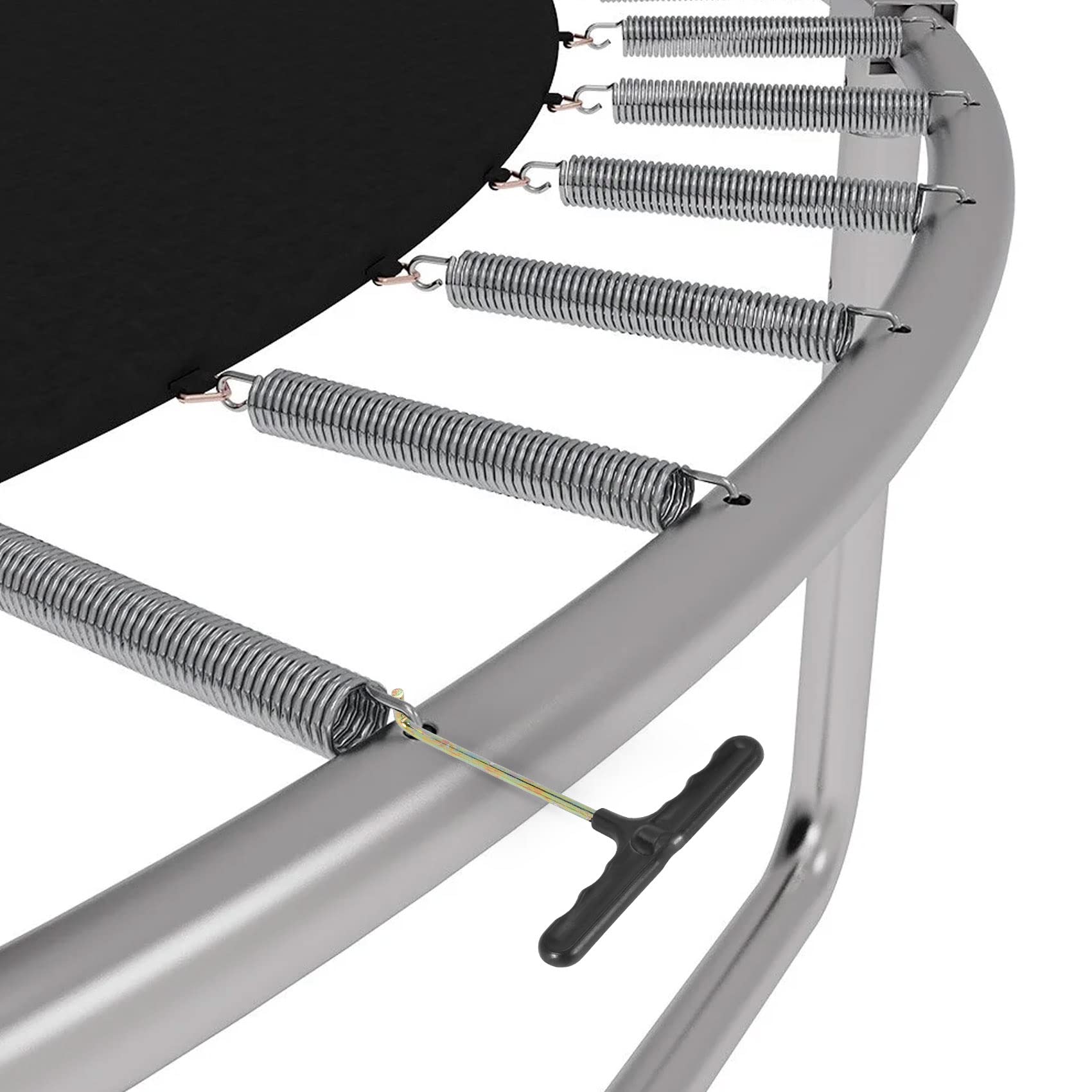 Kqcibz Trampoline Spring Pull Tool T-Hook Spring Puller Tool to Pull a Trampoline Spring, black