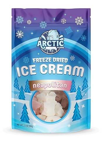 Miniatura 4 de Arctic Farms Brocas de helado liofilizadas en bolsa y en caja no se derrite mezcla napolitana