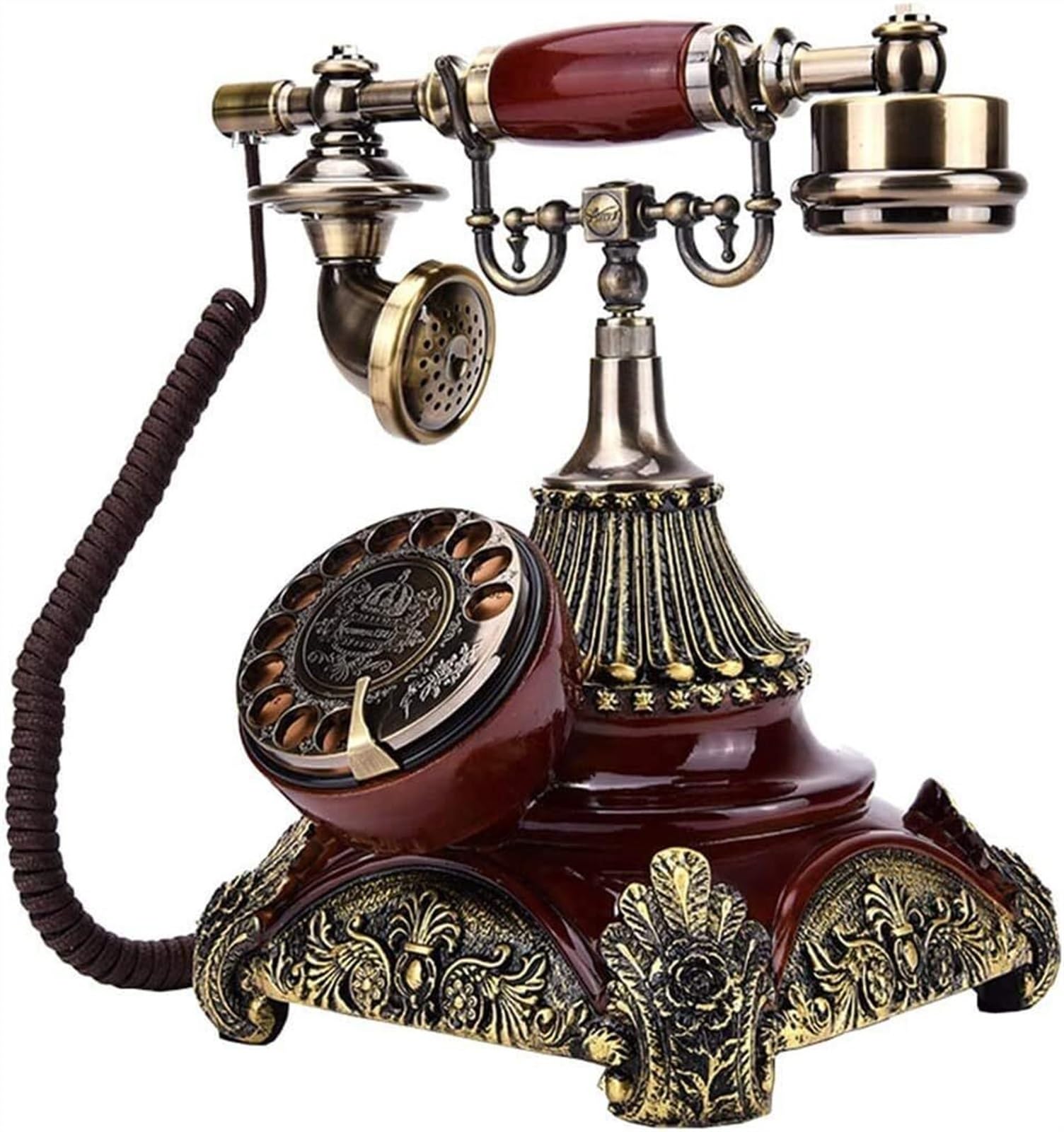 Téléphone antique classique ELzEy, le cadeau rétro idéal en métal pour le bureau