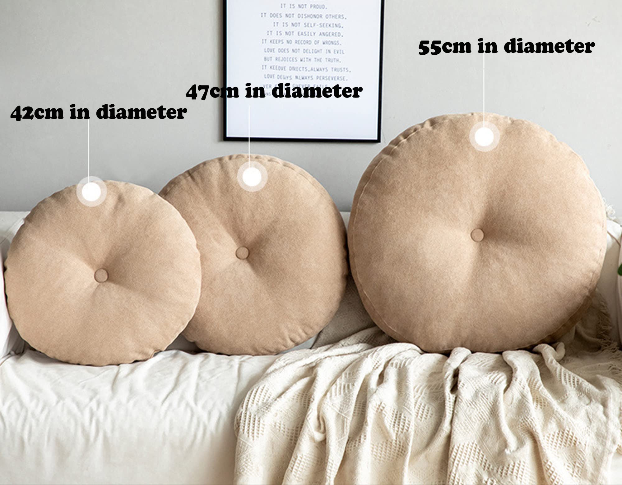 Crediri Cuscino Per Sedia Rotondo Tatami Per Sedia Da Ristorante Schienale Per Divano Cuscino Per Sgabello Spesso In Cotone E Lino 50 X 50 Cm 86439161