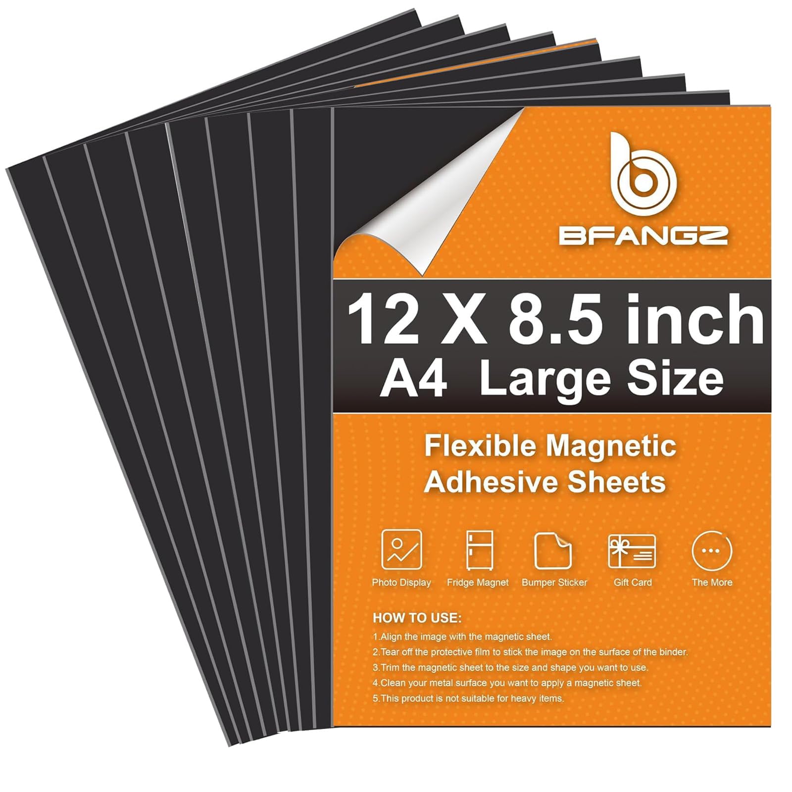Magnetic Sheets with Adhesive Backing Flexible Strong Magnet Paper for Crafts Photos and Die Storage Easy to Cut (10, A4)