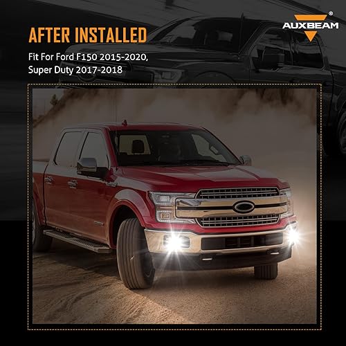 Miniatura 9 de Auxbeam 2023 Actualización de luces antiniebla LED con DRL + luz de señal para Ford F150 2015-2020, 4 pulgadas, luces antiniebla de conducción