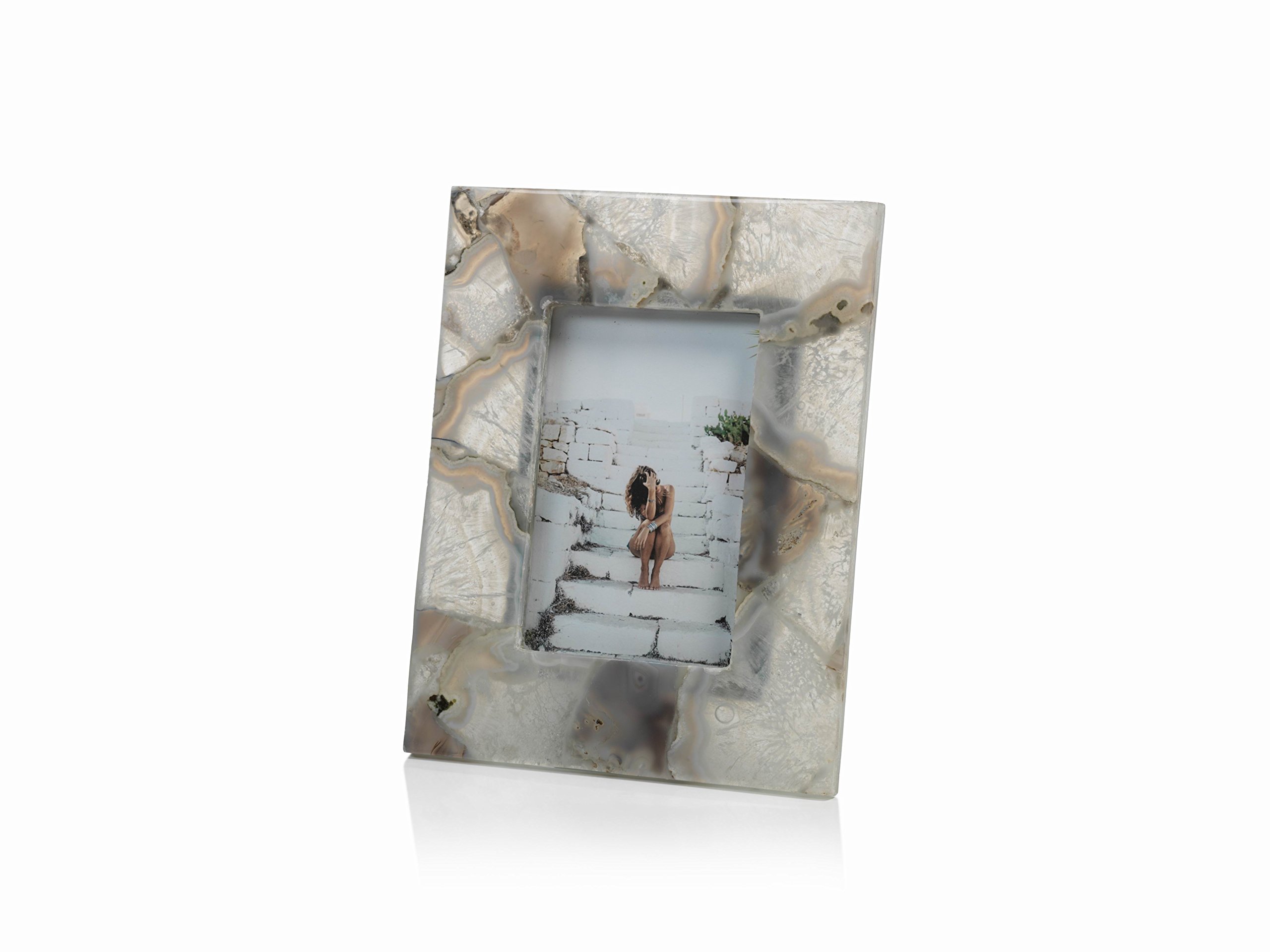 Cadre photo Zodax Preto Agate 10x15 cm, idée cadeau idéal en agate noire