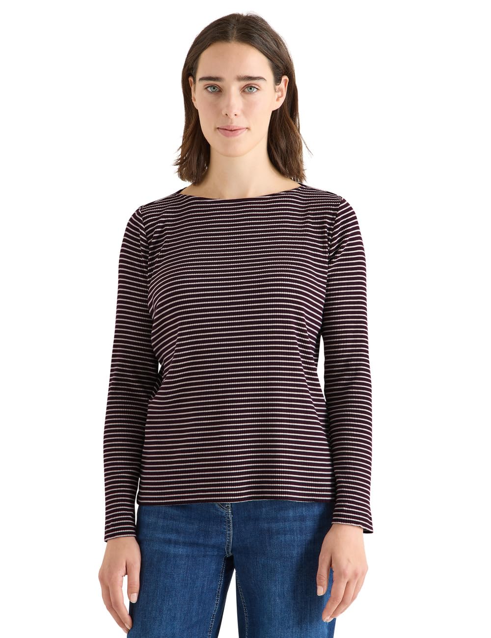 Cecil Damen Gestreiftes Langarmshirt