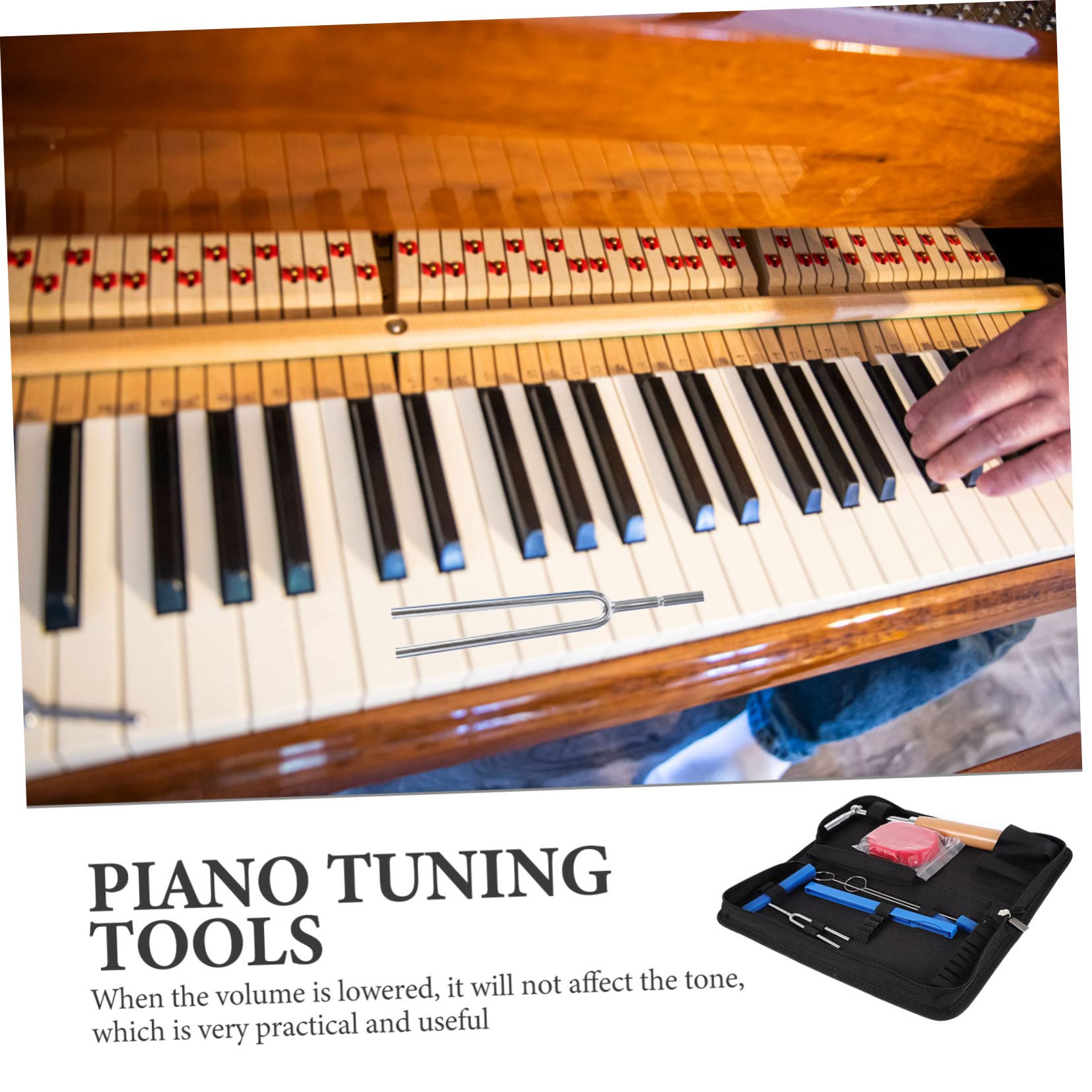 Abaodam 1juego Herramientas De Afinación De Piano Cinta De Temperamento Kit De Silencios y Accesorios De Reparación De Instrumentos Musicales