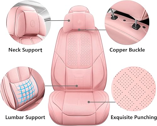 Miniatura 2 de NS YOLO - Fundas para asiento de automóvil de cuero sintético para vehículos todoterreno camioneta de ajuste universal para los accesorios