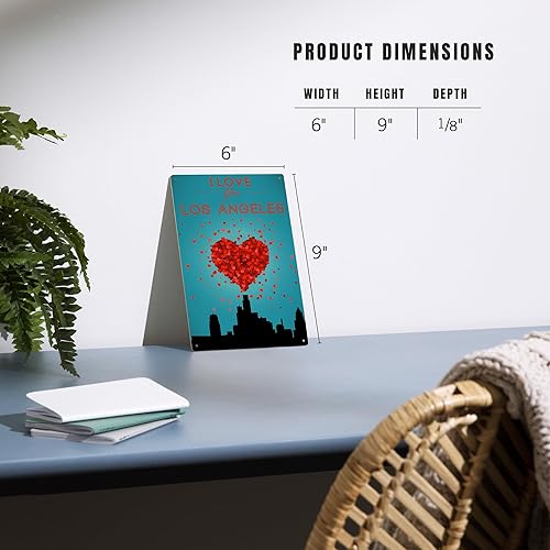 Miniatura 6 de Lantern Press 6x9 Inch Wood Sign, Ready to Hang Wall Decor, I Love You Los Angeles, California