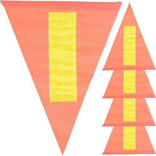 GANAZONO 5 banderines de seguridad de repuesto de alta visibilidad, banderines de seguridad para bicicleta, resistentes al desgarro, a prueba de