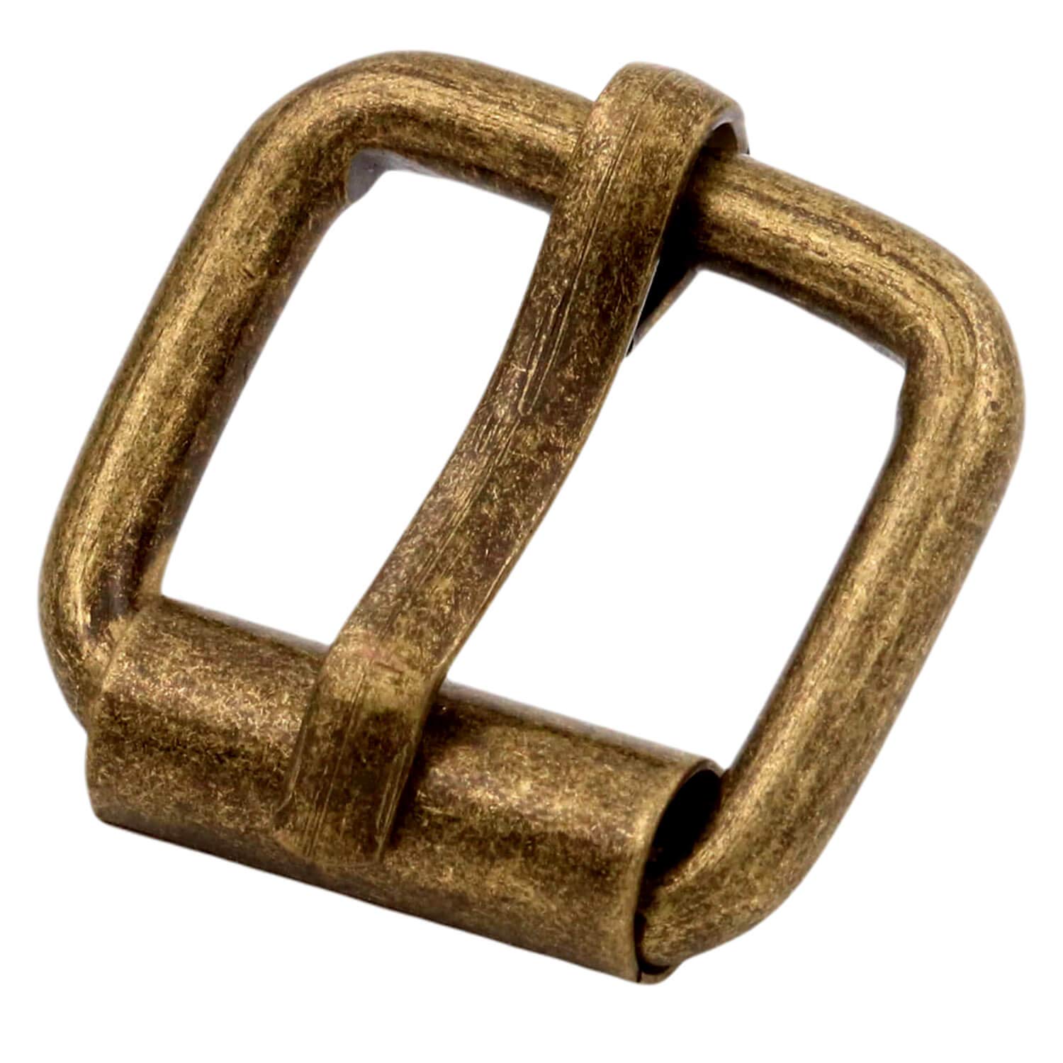 Wuuycoky Single Prong 1"X0.8" Internal Size Bronze Roller Buckle For Belt Strap Pack of 10