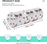 Vista 2 de Gatos con gafas almohadas decorativas para sofá, fundas de almohada para el cuello, funda de almohada cilíndrica, fundas de almohada decorativas