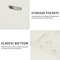 Vista 5 de Easy-Going Juego de funda elástica para sofá de 7 piezas, lavable, para 3 cojines de respaldo y asiento, funda antideslizante para sofá, protector