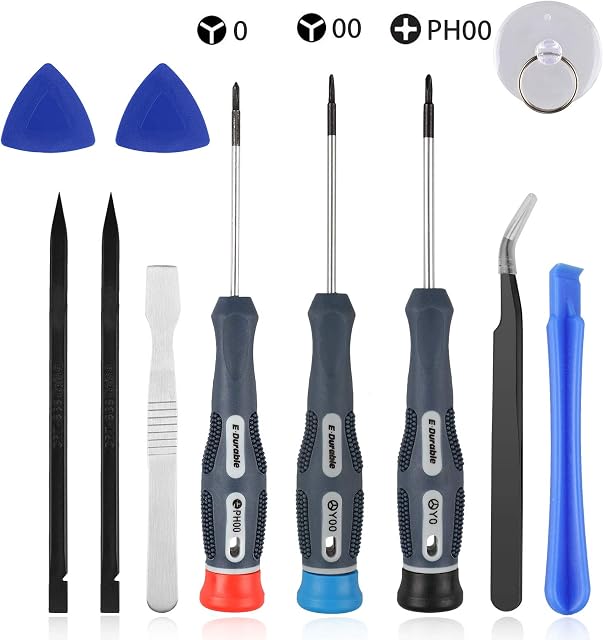 Screwdriver Kit for Nintendo Switch, 11 PCS Full Repair Tool Set with Tri Wing Cross Magnetic Nut Screwdriver Opening Pry Tool Compatible for Nintendo Switch Console Joy Con Controller 3DS Wii/Wii U