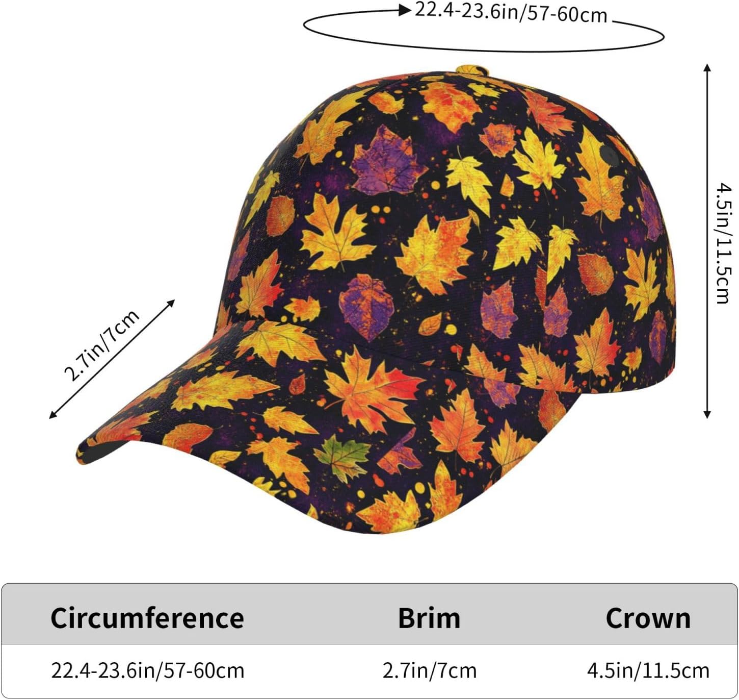 Thanksgiving Fall Turkey Baseball Cap Funny Halloween Pumpkin Hat Adjustable Trucker Hats for Men Women