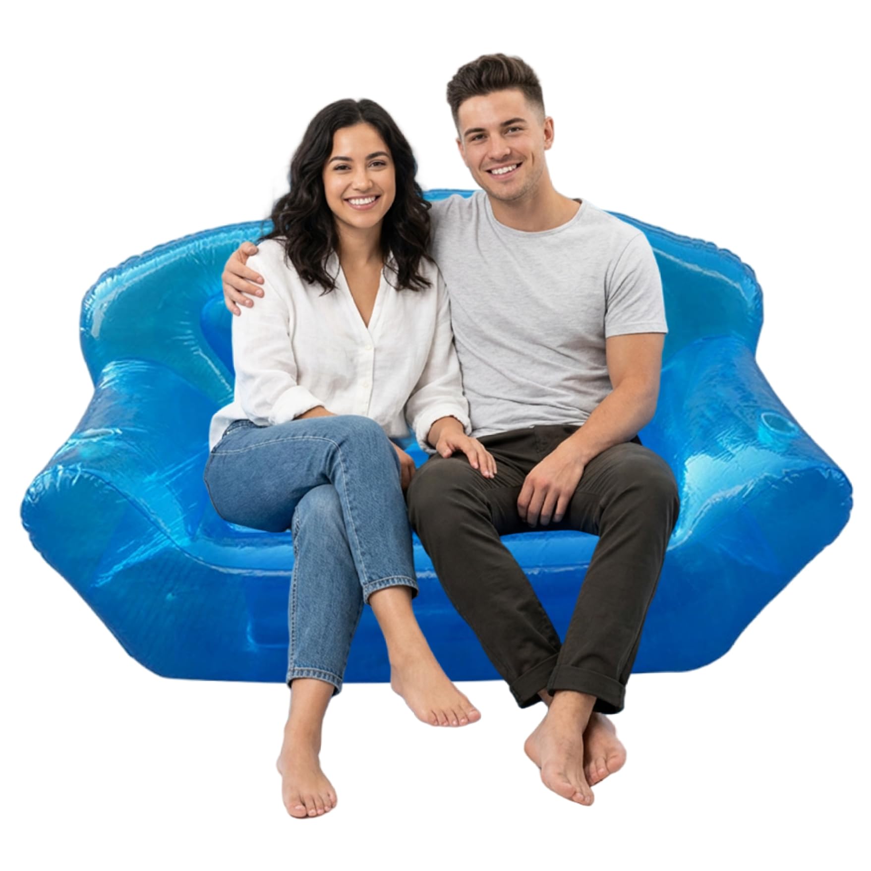 Canapé gonflable de plage et piscine avec dossier modulable pour terrasse