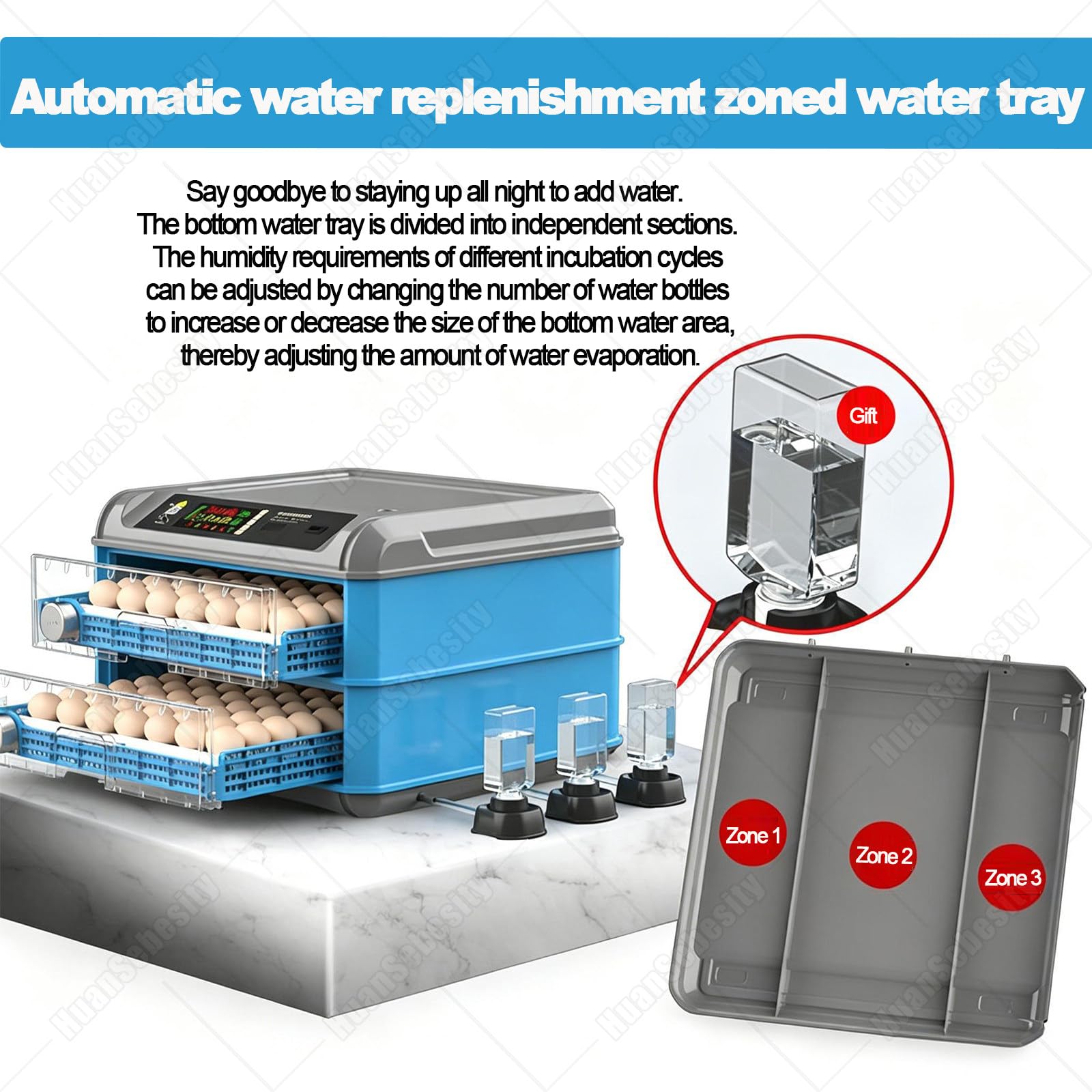 Incubatrice Multicapacità 128-500 Uova,Covatrice Automatica con Rotazione Uova Integrata,Regolazione Precisa Climatica,Strumento Pratico per Allevatori Hobby E Zootecnici 192