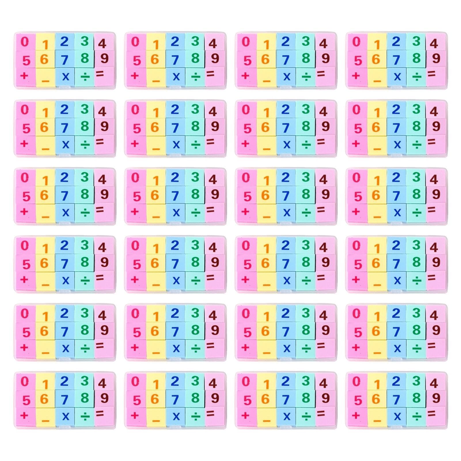 Gomme da Cancellare Mini per Bambini Cancelleria in Educativa Carina | Gomme con Numeri per Addizione, Sottrazione, Moltiplicazione e Divisione per Bambini e Bambine, Scuola, Premi in Classe e