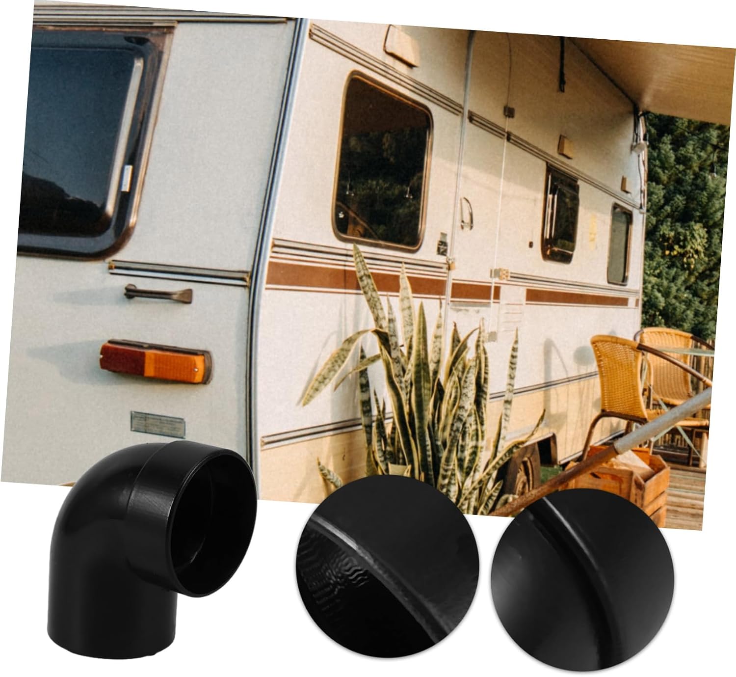 Alipis Rv Truck Heater Ducting System Adapter Abs Material Air Duct Elbow Connector for Car Air Outlet
