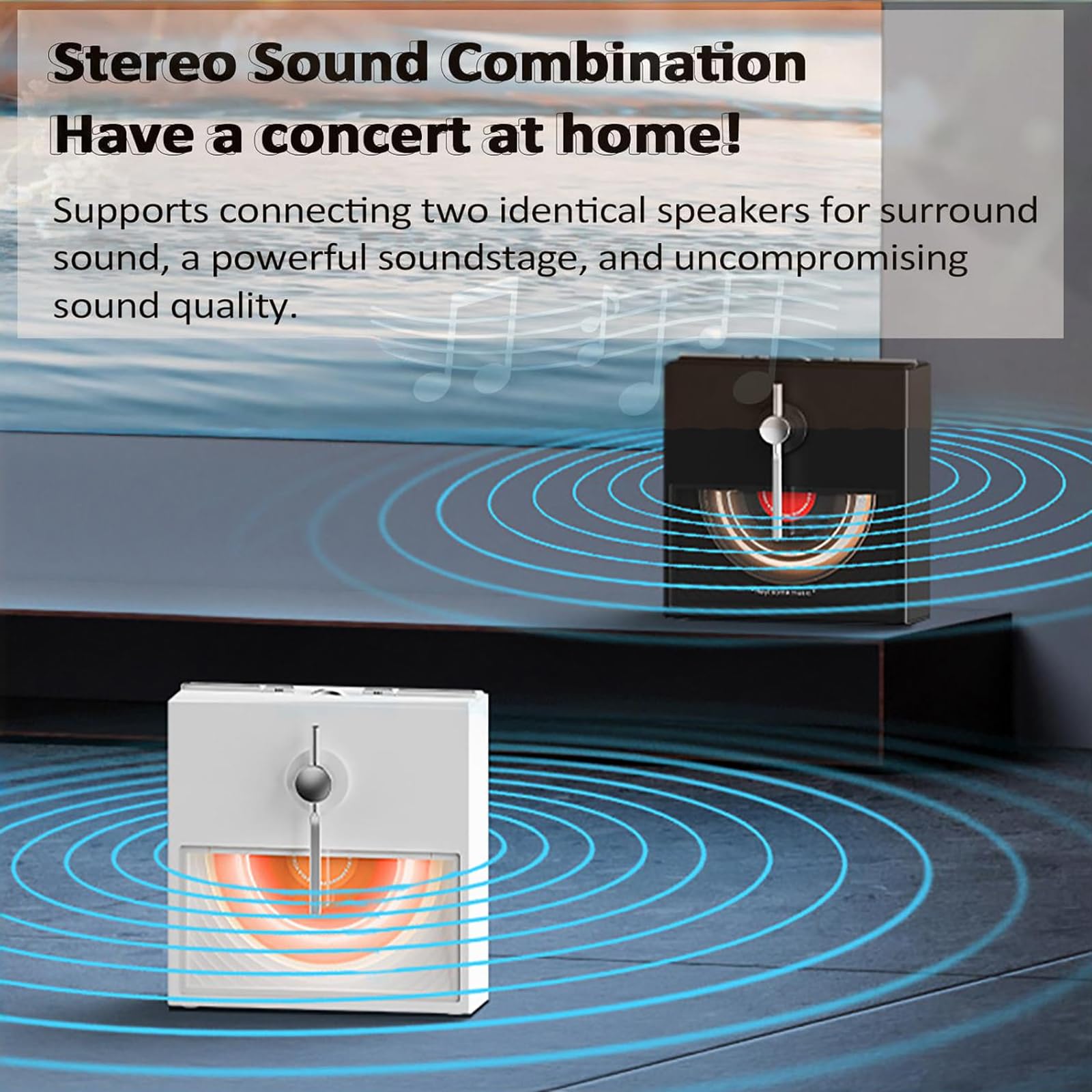 Altoparlante Bluetooth, sistema audio portatile con riproduzione di 20 ore, driver magnetici doppi per casa, bar ed eventi