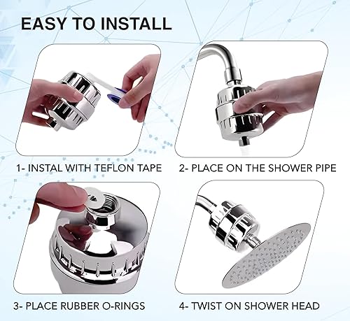 Miniatura 7 de MARBETHOME - Filtro de ducha de alto rendimiento  Ayuda a reducir la piel seca, picazón, caspa y eccema mientras apoya un cabello, piel y uñas más