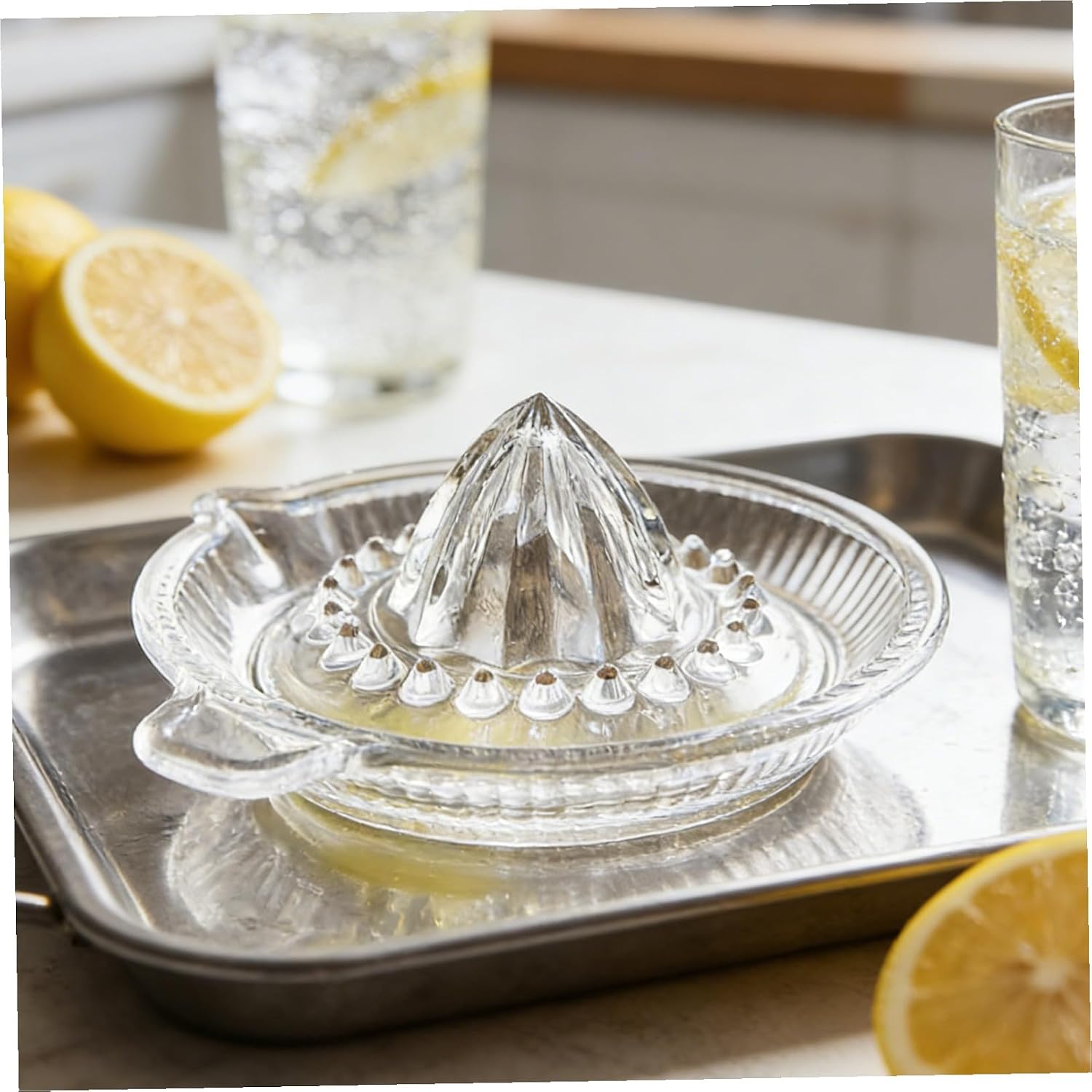 Manual Citrus Juicer Hand Press Orange Squeezer Glass Fruit Juice Extractor Household Lemon Juicer for Fresh Juice Preparation Style