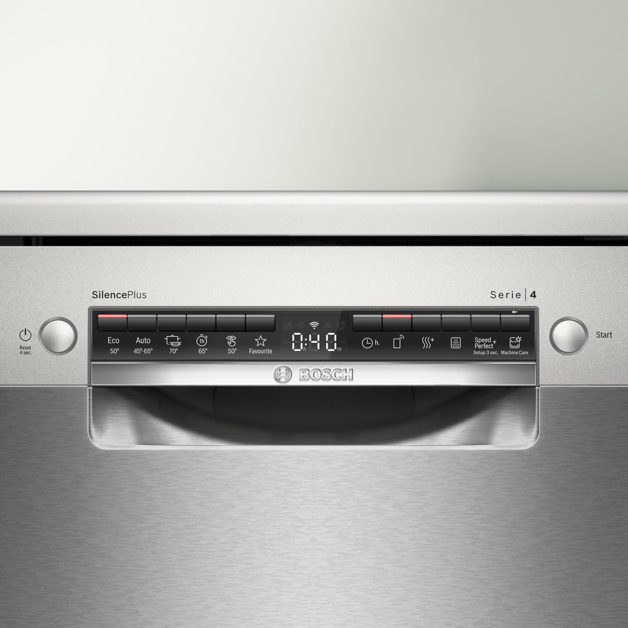 Bosch, Lavavajillas, Serie 4, 45 cm, 10 servicios, Inox, SPS4HMI13E | Formato compacto con secado extra y control desde la app Home Connect.