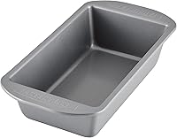 Farberware Nonstick 9x5 Inch Loaf Pan Gray - Heavy Gauge Steel, PFAS-Free, Warp-Resistant Even Bake Oven Safe 450°F