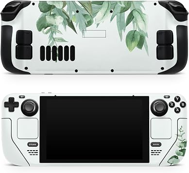 TACKY DESIGN Leaves Skin for Steam Deck - LCD & OLED Compatible, Green, Premium 3M Vinyl Decal, Full Wrap Cover