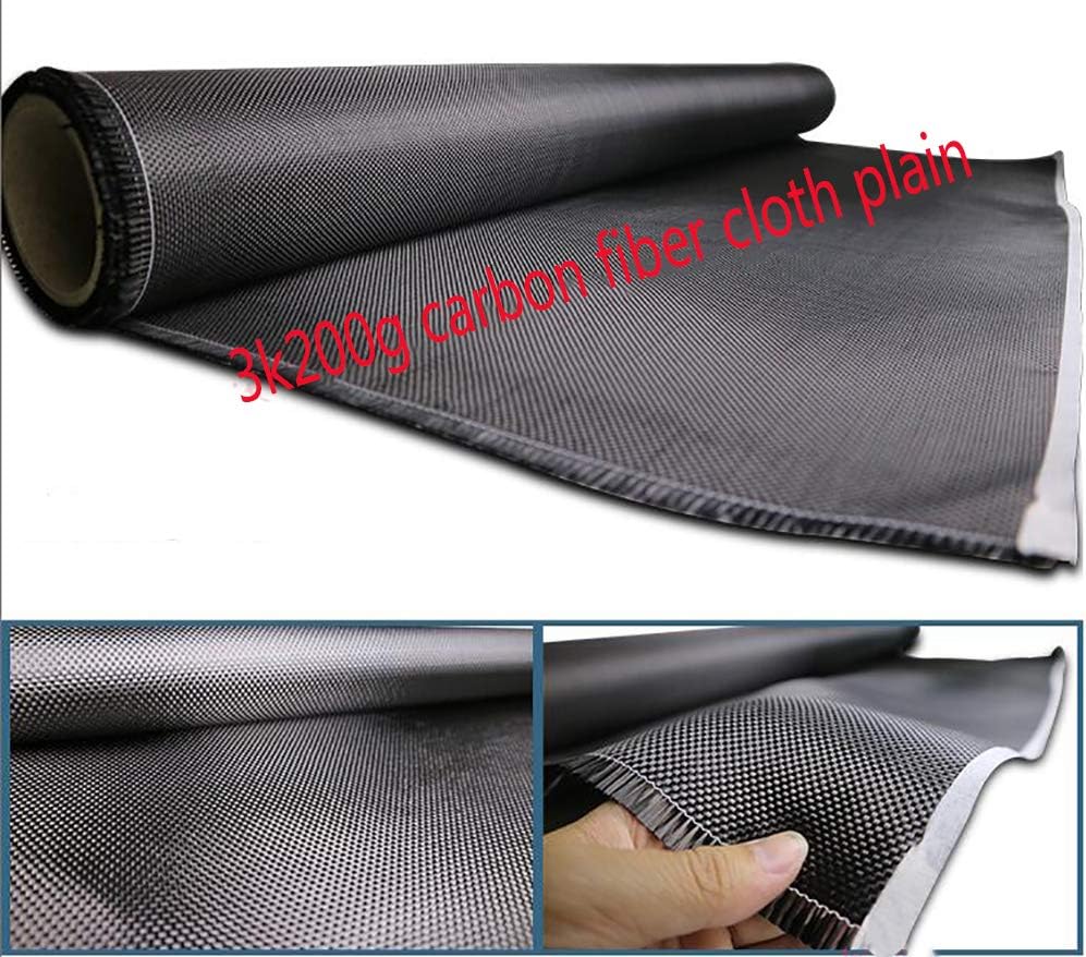 3K Full Carbon Fiber Fabric Cloth 200g/m²-plain-50x200cm