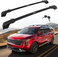 HEKA Aluminum Roof Rack Crossbars for KIA Carnival 2022-2026 Raised Side Rails - 260lbs Capacity, Quiet, Secure Black