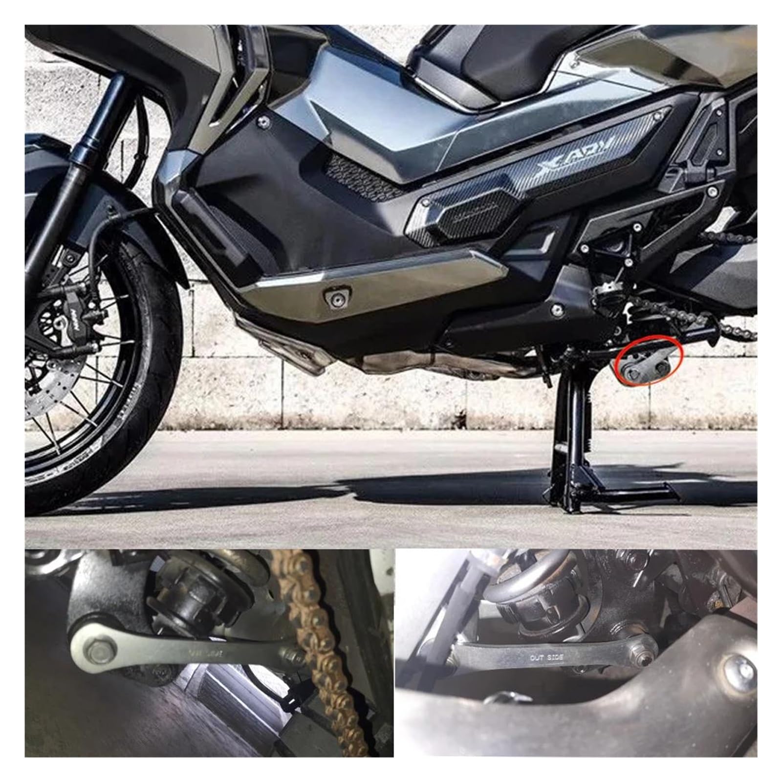 Kit de eslabones de Descenso Ajustables para X-ADV XADV 750 X ADV 750 2019-2023 Enlaces de Descenso Trasero Kit de Descenso Inferior de Motocicleta Accesorios de Amortiguador de suspensión