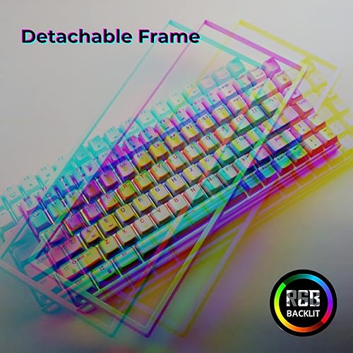 Miniatura 7 de RK ROYAL KLUDGE RK84 Teclado mecánico con cable RGB 75% intercambiable en caliente, teclado para juegos TKL sin llave de 84 teclas con software