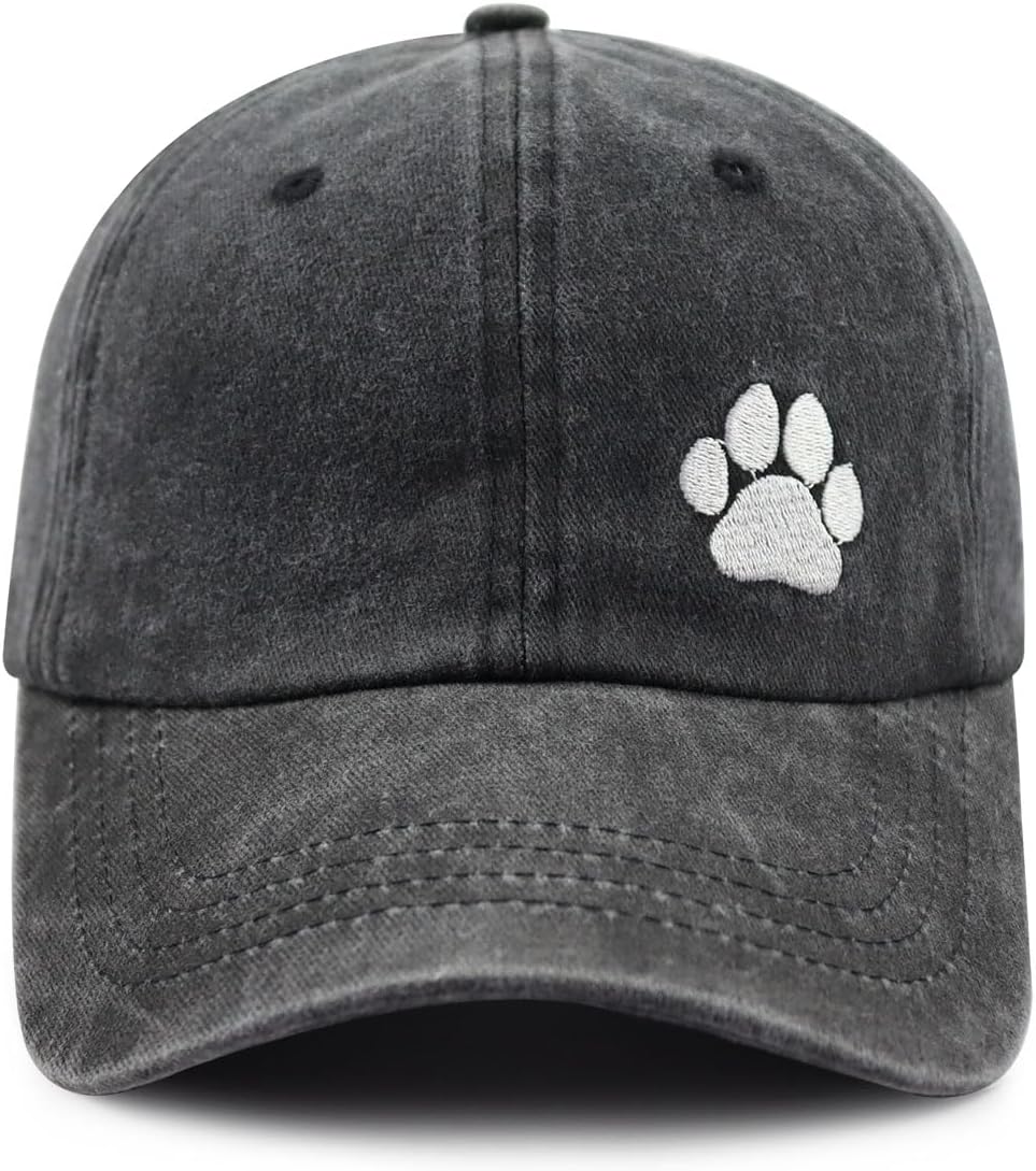 Dog Paw Hat for Men Women, Funny Adjustable Cotton Embroidered Dog Lovers Baseball Cap - Image 2
