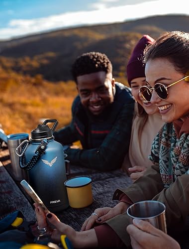 Miniatura 8 de Botella de agua aislada de 64 onzas, de triple capaal vacío de acero inoxidable (fría durante 48 horas), jarra de agua grande de medio galón con