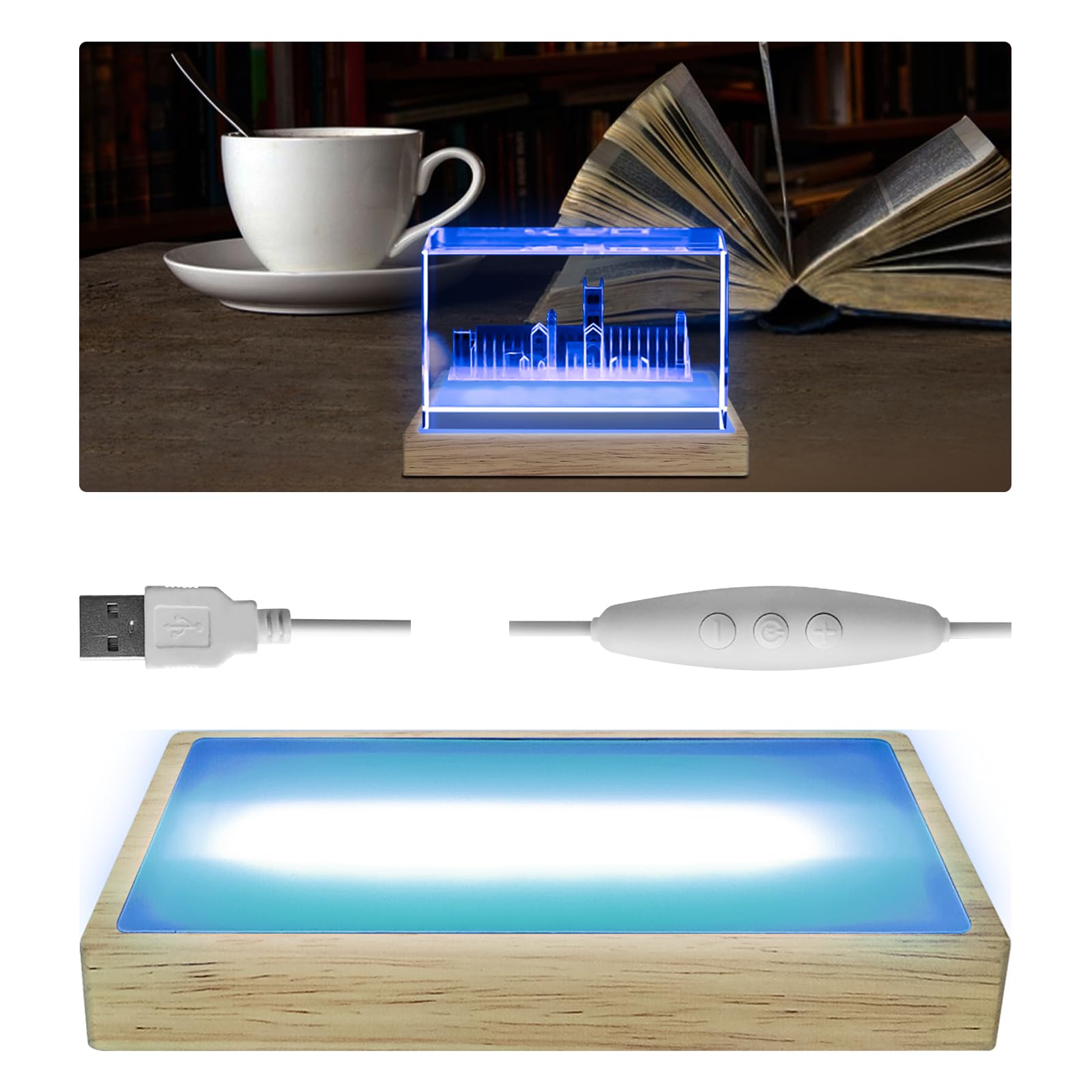 Gotrain Base D'affichage Réglable En Cristal Pour Art Du