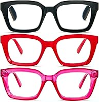 Vista 10 de DXYXYO Reading Glasses 0.50 Women Blue Light Blocking Men Square Computer Readers 3 Pack Fashion Oprah