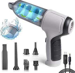 Handheld Vacuum Cleaner Cordless - unifun Car Vacuum Cleaner 10000Pa Powerful, Rechargeable Mini Hand Held Vacuum, 3 in 1 Cordless Portable Vacuum with Strong Suction for Car, Pet Hair (Grey)