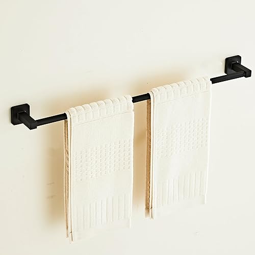 Vista 27 de Toallero montado en la pared del baño, toallero de níquel cepillado de 18 pulgadas con estante inoxidable y soporte para toallas de mano, toalleros