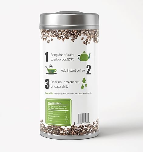 Miniatura 8 de Maximum Slim Premium - Polvo de espresso instantáneo  Granos 100% arábica de sabor intenso y rico, sin OMG, sin gluten, café de tostado medio