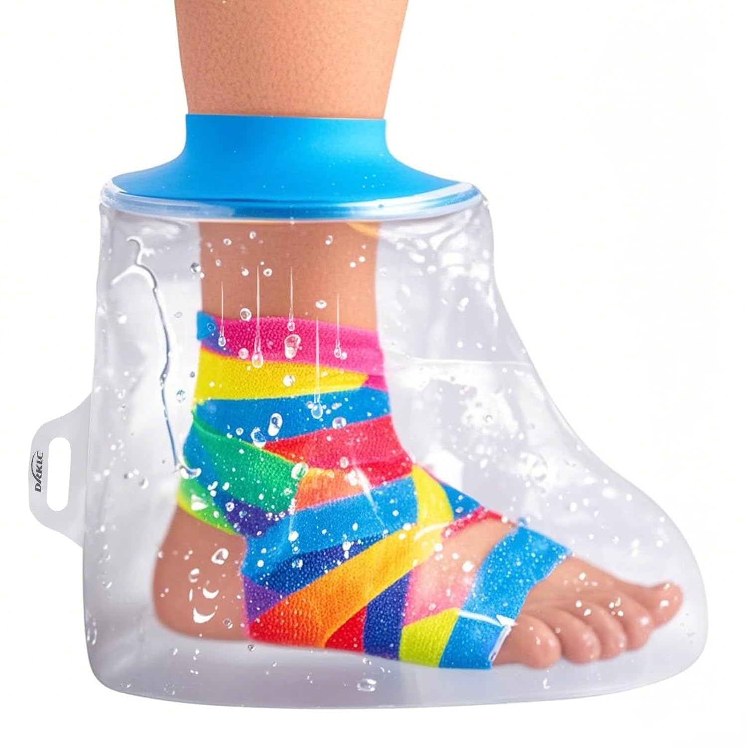 Waterproof Extra Wide Full Leg Cast Cover for Shower - Upgraded Non-Slip Bottom, Reusable Cast Protector for Leg/Knee Surgeries, Fits Large Casts, Knee Immobilizers & Walking Boots