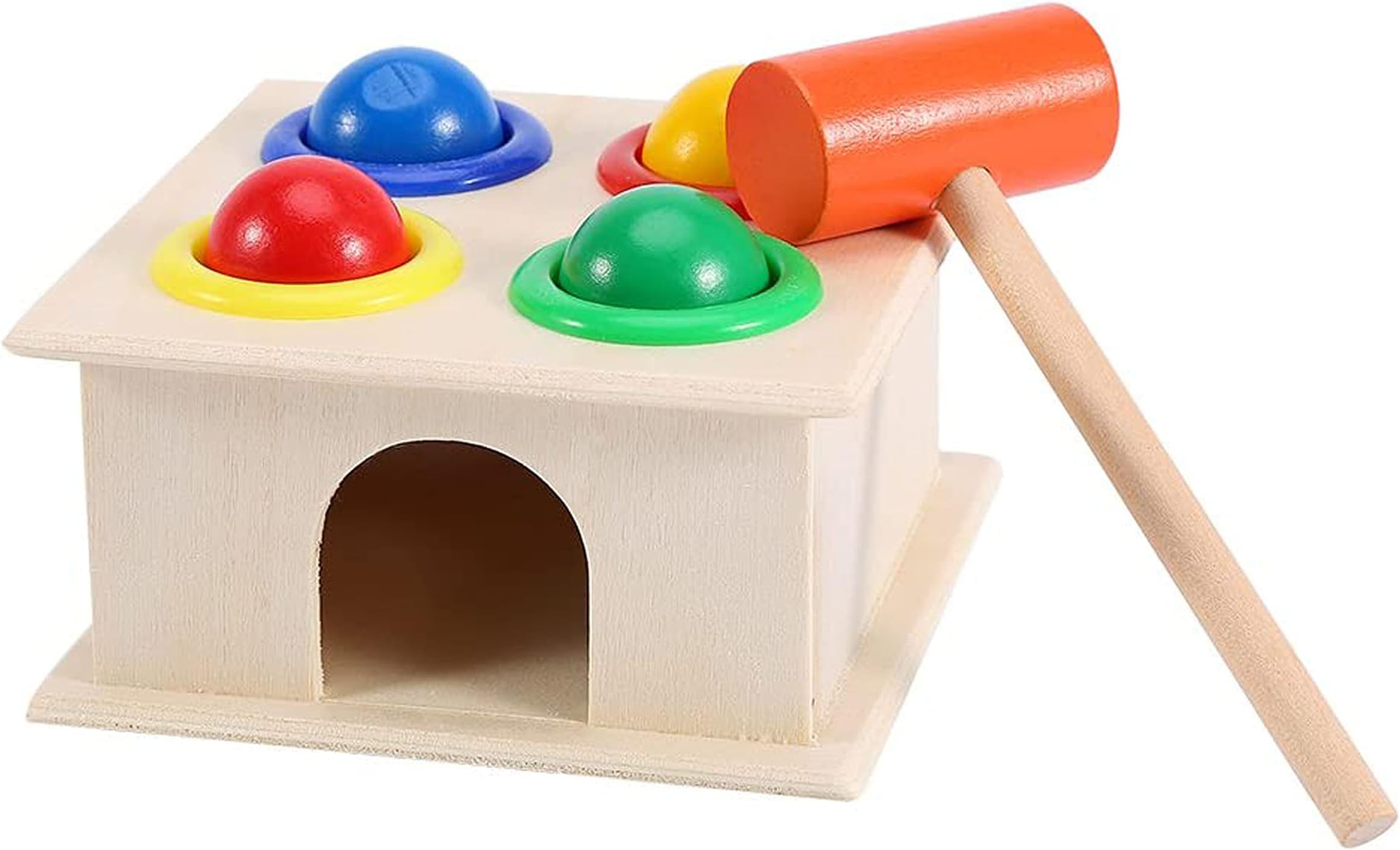 Voolex - Wooden Hammer and Ball Set Toy, Pounding Bench, Toddler Birthday Gifts -Development of Motor Skills for Kids