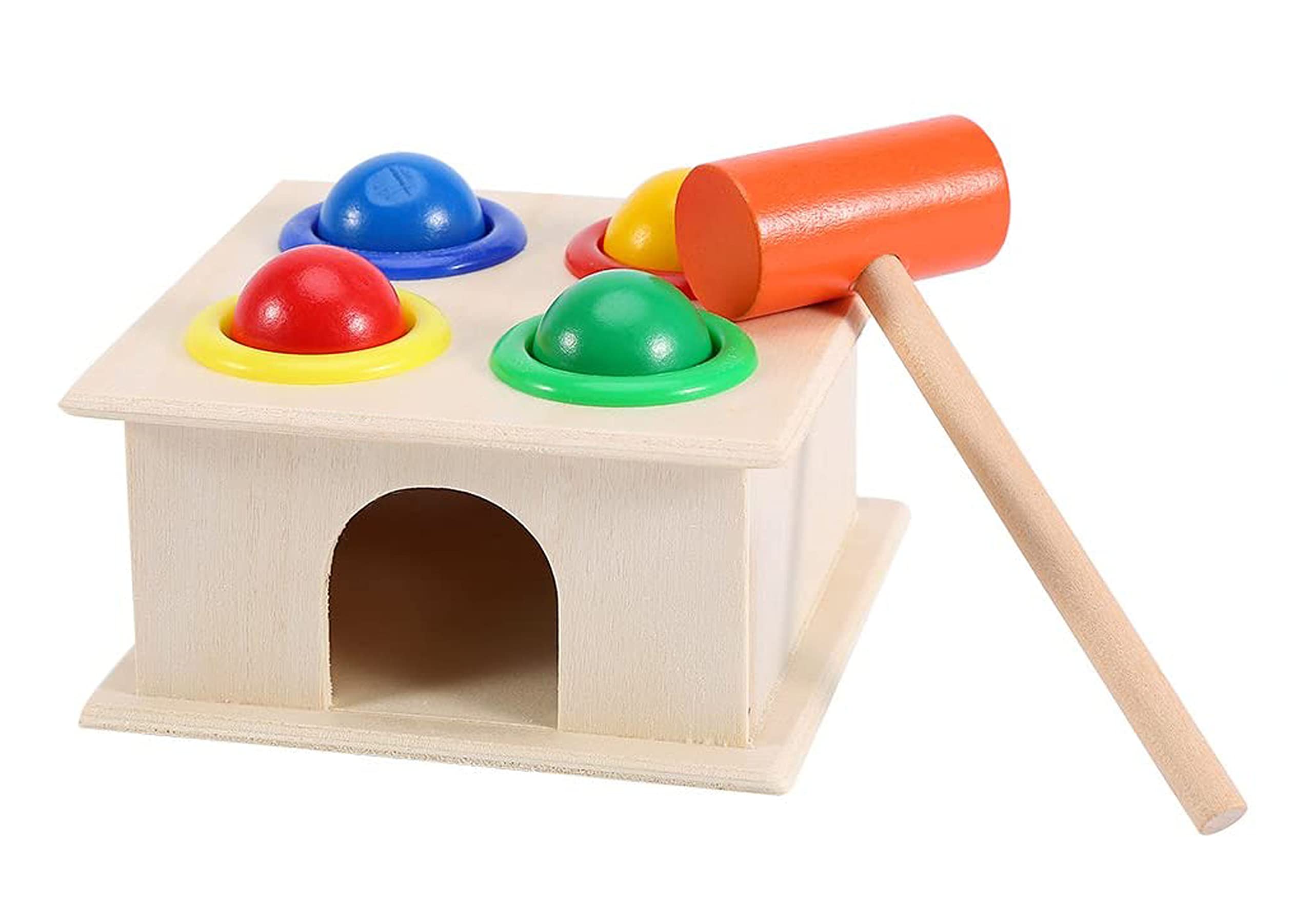 Voolex - Wooden Hammer and Ball Set Toy, Pounding Bench, Toddler Birthday Gifts -Development of Motor Skills for Kids