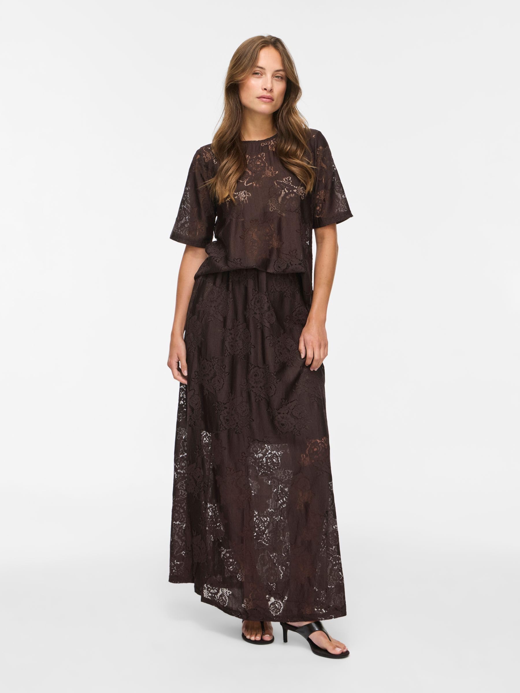 Vila Female Oberteil mit kurzen Ärmeln VIMAVEN Rundhals | Short Sleeved Top