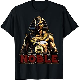 Shriner Noble PHAraoh Muscular King Of The Desert Masonic T-Shirt