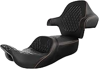 Vista 34 de C.C. RIDER Rider Respaldo Sissy Bar - Respaldo de Cuero Cómodo para el Conductor para Harley Davidson Touring y Tri Glide modelos 09-22